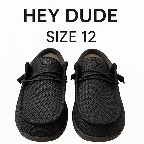 Hey Dude Other - Hey Dude Wally Funk Mono Black Shoes Size 12 Men’s Casual Lightweight